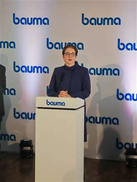 Klara Geywitz, Germany's federal government minister for housing, urban development and construction, speaking at the opening of Bauma 2025 in Munich, Germany (Image: Neil Gerrard)